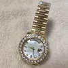 Relógios masculinos de moda de luxo de alta qualidade ouro amarelo 18k com mostrador de diamante relógios bisel automático relógio masculino feminino relógio de pulso multiestilo