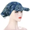 Wide Brim Hats Women Men Cotton Candy Colors Sun Cap Visor Hat Bandana Hedging Caps Sports Printed With Scarf Turban HeadwearWide Wend22