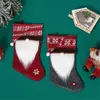 Santa Swedish Gnome Christmas Stockings Personliga Plush Xmas Hanging Socks For Home Pise Pise Tree Decor XBJK2208