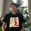 20FWニューリミテッドボックスポートレートモデルメリークリスマスティーサマーハイエンドデザイナーストリートTシャツ通気可能ファッションカジュアルメン女性青少年TJAMTX105