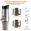 USB Charging Salt and Pepper Grinder Set Gravity Spice Seasoning Mill Shaker Adjustable Coarseness Stainless Steel 220727