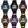 Mens Boy's Sportshorloge LED Digitale Horloges voor Mannen Glass Dial 30m Waterdicht Siliconen Strap Polshorloge Alarm