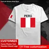 PERU Peruanisches Baumwoll-T-Shirt Benutzerdefinierte Jersey-Fans DIY Name Nummer Marke High Street Fashion Hip Hop Loses beiläufiges T-Shirt 220609