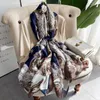Luxuremerk 180 90cm Foulard Wrap Summer Silk Herfst Winter Lady Stijl Print sjaal Dames sjaal Shawn Fashion Headscarf Muffler