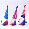 DHL Navio anão gnomo patriótico para celebrar o Dia da Independência Americana Donela Dwarf 4 de julho, bonecas de pelúcia artesanais Ornamentos para o FY2605