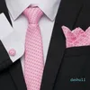 Bow Ties Factory Sale Fashion Holiday Silk NecTie Set Tie Pocket Squares Cufflink Wedding Accessoires Man Gravatas Fit WorkplaceBow