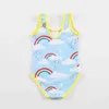 design bebê meninas swimwear cisne peixe carro arco-íris dianasour balão impresso bebês bonitos beeh wear crianças crianças banhos