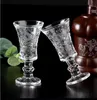 6pcsx34ml/40ml/50ml Copo de vidro de vidro chumbo de estilo europeu de estilo europeu fez copos de tiro à moda antiga chineses para bebida espiritual de vodka de bebidas alcoólicas