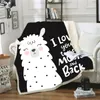 Soft Sherpa Blanket Cute alpaca For Kid Cartoon Blanket Throw Blanket Bedding Thick Warm On The Bed Sofa B1088 201111