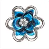 Charm Bracelets Jewelry 10Pcs/Lot Snap Rose Gold Sier Button For Flower Bracelet Bangles Fit 18Mm Buttons Drop Delivery 2021 Mbb5D