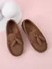 Meninos tassel decoração lisa loafer sapatos ela