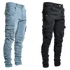 Jeans Men Pants Casual Cotton Denim Trousers Multi Pocket Cargo Jeans Men Fashion Denim Pencil Pants Side Pockets Cargo 2206295663350