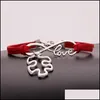 Braccialetti con ciondoli Gioielli Consapevolezza dell'autismo Pezzo del puzzle Infinito Amore Desiderio Veet Stringa Corda Avvolgente Bracciale per donna Uomo Moda Amicizia Goccia