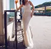 豪華な重い真珠ウエミングドレスアビティダセリモニアダーラフォーマルな長袖高品質のマーメイドイブニングドレス2022タッセルプロムガウン
