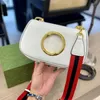 Metallic Sattel Umhängetaschen Designer Männer Frauen Mode klassische Handtaschen Geldbörsen breiter Schultergurt doppelt hohe Qualität mit Box