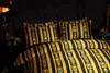 Cool Luxury 5st Black Gold Bedding Set Cushion For Present Designer Quilt/Däcke Cover Set Red Tiger 100 Cotton Woven European Style