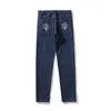 Jeans pour hommes High Street Men Flying Dog Print Straight Loose Casual Denim Pant Vintage Harajuku Washed Pants Hip Hop Streetwear Male