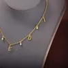 النساء Bracelcet مصمم القلائد للنساء قلادة الماس موضة رسالة الذهب Luxurys الأطواق طقم مجوهرات الإسورة صندوق 22031702R