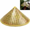 Berets Chinese Style Straw Bamboo Sun Hat Farmer Fishing Sunshade And Rainproof Hand-Woven Adult Travel HatBerets