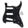 4Ply SSS Guitar Pick Guard 11 Hole Scratch Plate for Electric Guitar Accessories Black Pearl