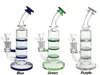 Glass Hookah Rig/Bubbler for smoking 9 inch Height and 3-Glass-piece perc with 14mm Glass bowl 320g weight 3 Colors BU009