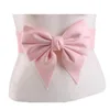 Riemen elastische brede vrouwen riem tailleband bowknot voor langere bindbanden banden big boog dames jurk decoratiebelsten