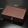 Watch Boxes & Cases 12 Grids Classical Lockable Storage Brown Color Wooden Box For Men