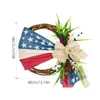 Ghirlande di fiori decorativi Ornamento di ghirlande americane il giorno del 4 luglio Porta d'ingresso Un regalo di benvenuto a casa per i soldatiDecorativo