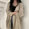 Camicette da donna Camicie Deeptown Kimono da donna Casual Harajuku Cardigan lungo oversize Manica stile coreano di base Donna Moda allentataDonna