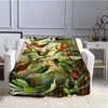 Koce Najmniejsza ptak kolibra z nadrukiem 3D Bedspread Flannel Flannel Pluszowy miękki, wygodny wystrój