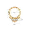 8mm CZ Stahl Clicker Segment Nasenringe Hoop Offenes Ohr Helix Septum Piercing Unisex Körperschmuck Piercing Nasenloch