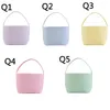 Party Supplies Bulk Easters Bucket Stripe Large Storage Candy Bags Single Handle Easter Basket New Style For Festival Easter Gift Bag