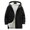 Vestes pour hommes Manteau pour hommes Couleur unie All Match Hooded Long Winter Jacket For Daily Wear