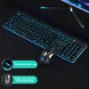 104 Key L1 Wired Film Luminous Keyboard Usb Home Office Computer Game Keyboard Mouse Set Epacket281y