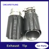 Top Quality Wholesale Car Styling Escape Akrapovic Muffler Pipe Glossy Carbon Exhaust Tips Universal Exhausts End Pipes 1 Piece