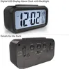 Plastic Mute Alarm Clock LCD Smartkloktemperatuur Leuke fotosensief bed digitale wekker Snooze Nightlight Calendar SXAUG06