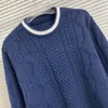 New AOP jacquard letter knitted sweater in autumn / winter 2022acquard knitting machine e Custom jnlarged detail crew neck cotton csgss5gvy