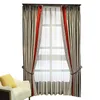 Gardin draperar anpassade högkvalitativa moderna nordiska jacquard röda broderier skarvning vardagsrum blackout valance tyllpanel m1096 Clurtain dra