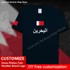 Bahrain Country Flag T shirt DIY Custom Jersey Fans Name Number Brand Cotton T shirts BHR Bahraini Islam Arabic 220620