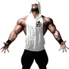 Brand Workout Clothes Fitness Men s Hooded Cotton Vest Mesh Sweatshirt Sleeveless Top 220630263e