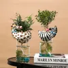 Hars Dierlijke Hoofdvaas met Aquarium Bubble Natuurlijke Cactus Succulente Planten Bloempotten Decoratie Zebra Giraffe Creatieve Craft 220423