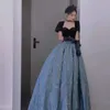 2022 Céu mexicano Azul Quinceanera Vestidos com 3D Floral Applique Vestidos XV Años Doce 16 Vestido Robe de Soirée Vestidos Noite