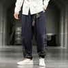 Chinese Style Retro Auspicious Clouds Print Pants Men Clothing Autumn Fashion Clothes Loose Casual Plus Size Harem 220330