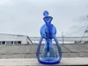 bong de plate-forme pétrolière de narguilé en verre bleu, vente directe d'usine commune de 14mm bienvenue à la commande