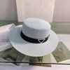 Designer Bucket Hats Big Brim Cap For Women Mens Straw Hat Womens Triangle P Caps Hats Casquette Unisex Letters Men Visors 2208152D