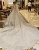 Robe de Mariee-Luxus-Vollperlen-Hochzeitskleid Illusion Langarm offener Rücken-Hochzeitskleider Brautkleider