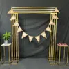 3PCS Luxury Wedding Decoration Floral Arrangement Rack Party Flower Wall Arch Frame Welcome Sign Flag Stand Home Screen Door Birth5584729