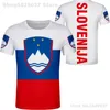슬로베니아 T 셔츠 DIY 무료 사용자 정의 이름 번호 Slovenija Svn 티셔츠 국가 플래그 SI 슬로베니아 국가 인쇄 PO 의류 220702