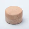 1pc Portable Vintage Round Natural Wooden Jewelry Storage Box Ring Earrings Container Storage Case New Arrival C0702G1