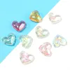 50 pcs/lot bricolage Transparent amour coeur perle en vrac pour bijoux Bracelets collier anneau de cheveux faisant des accessoires artisanat acrylique enfants perles faites à la main